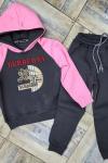 3 İP EKOSE BURBERRY POLAR EŞOFMAN TAKIMI  Pembe