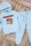 3 İP EKOSE BURBERRY POLAR EŞOFMAN TAKIMI  Mavi