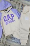 3 İP GAP BARBİE POLAR EŞOFMAN TAKIMI  Lila