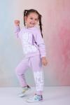 3 İP HELLO KAPŞONLU KIZ TAKIM Lila