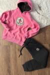 3 İP MONCLER POLAR EŞOFMAN TAKIMI  Pembe