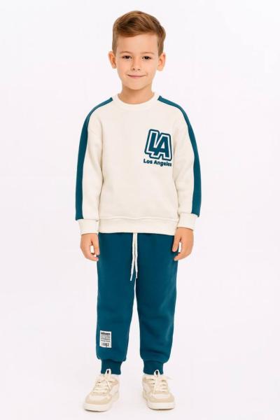 3 İP ŞARDONLU LA LOS ANGELES EŞOFMAN TAKIMI  Mavi