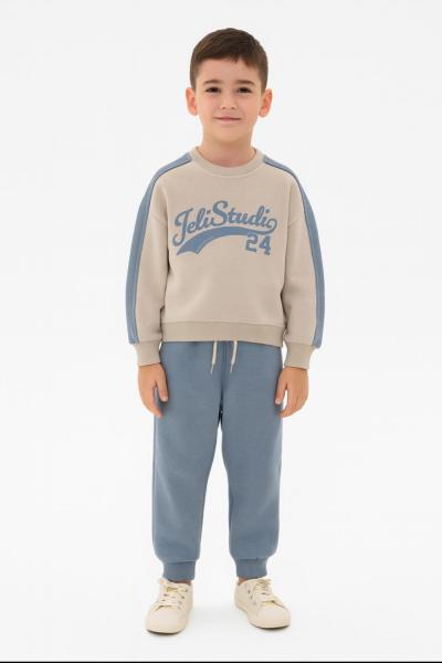 3 İP ŞARDONLU 24 EŞOFMAN TAKIMI  Açık Mavi