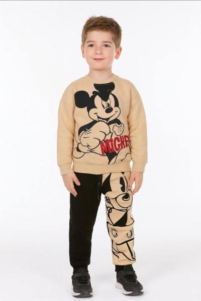 3 IP ŞARDONLU MİCKEY MOUSE TAKIM  Bej