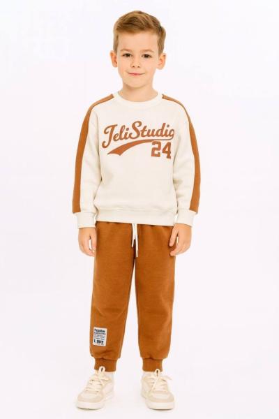 3 IP ŞARDONLU STÜDYO 24 YAZILI TARZ TAKIM  Kahverengi