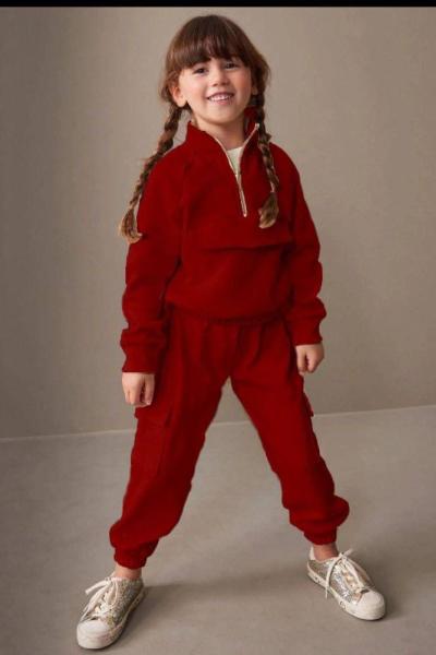 3 İP YARIM FERMUARLI KARGO CEP TAKIM Bordo