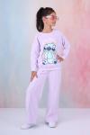 3 İP ZARA STİTGH KIZ TAKIM  Lila