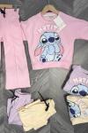 3 İP ZARA STİTGH KIZ TAKIM  Lila