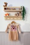 5 Lİ LABUBU TÜL KIZ ELBİSE Bej