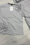 5 PARMAK NAKIŞLI TİŞÖRT  Gri