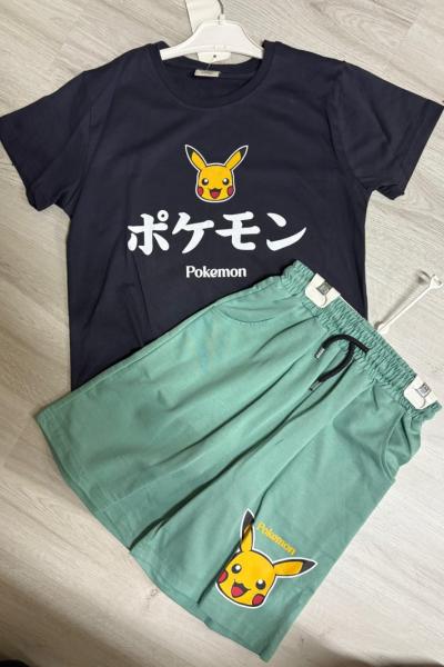 POKEMON ŞORTLU ERKEK TAKIM  Lacivert