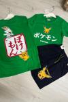 POKEMON ŞORTLU ERKEK TAKIM  Koyu Yeşil