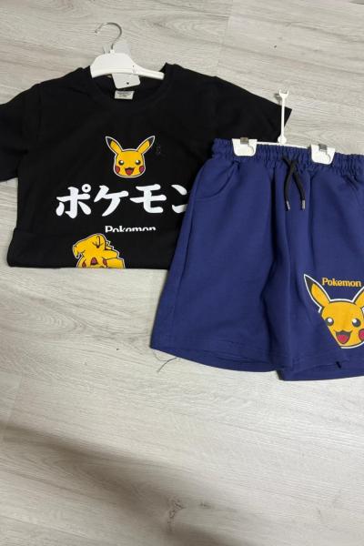 POKEMON ŞORTLU ERKEK TAKIM  Siyah