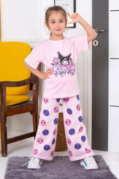 KURU KAFALI KUROMİ YAZILI KIZ İSPANYOL TAKIM  Pembe