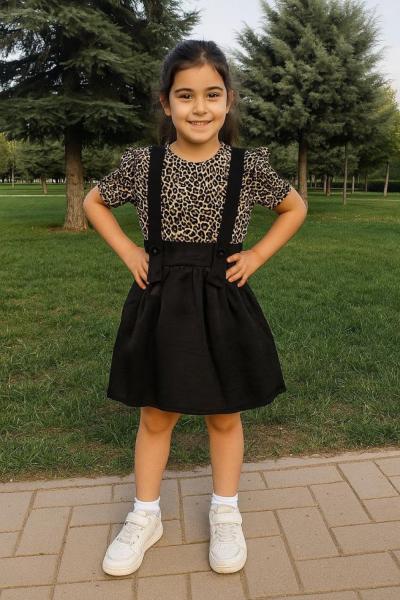 TİŞÖRTÜ LEOPARLI SLOPET  Siyah