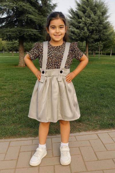 TİŞÖRTÜ LEOPARLI SLOPET  Gri