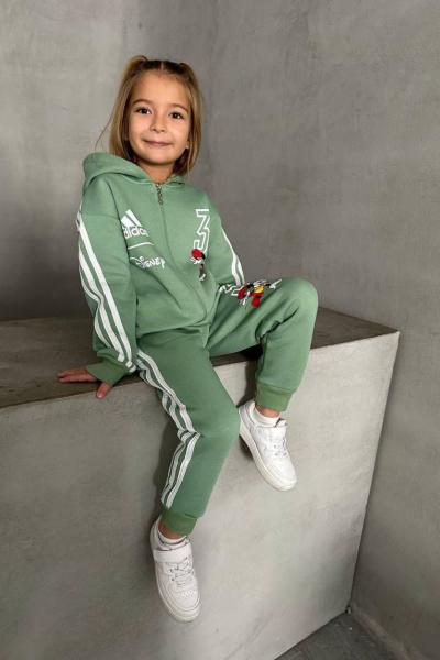 AD MİNNİE FERMUARLI KIZ TAKIM Yeşil