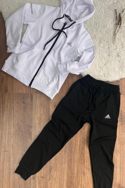 ADİDAS DALGIÇ KUMAŞ İKİLİ UNİSEX TAKIM Beyaz