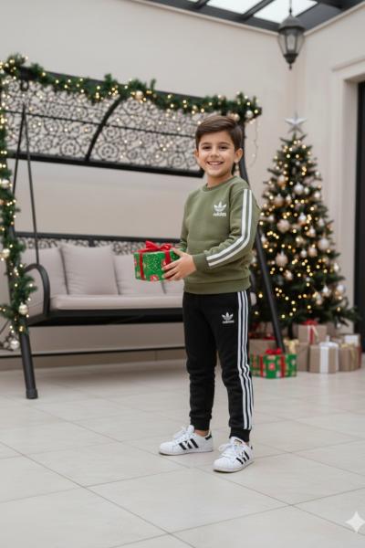 ADİDAS ŞERİTLİ 3 İP ŞARDONLU ERKEK TARZ TAKIM Yeşil