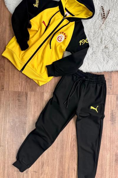 BEBE YENİ G DALGIÇ KOLLARI 1905 YAZAN TAM FERMUAR EŞOFMAN TAKIMI Siyah Taş