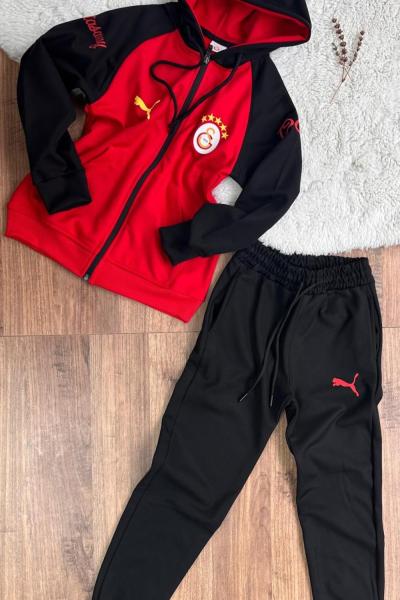 BEBE YENİ G DALGIÇ KOLLARI 1905 YAZAN TAM FERMUAR EŞOFMAN TAKIMI Kırmızı