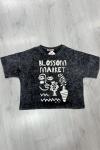 BLOSSOM MARKET YAZILI YIKAMALI YŞÖRT  Siyah