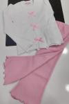 BLUZ ÖNÜ MİNİK FİYONKLU KAŞKORSE TAKIM  Açık Pembe