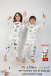 BOYANABİLİR UNISEX PİJAMA TAKIMI Beyaz