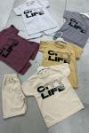CİTY LİFE ERKEK ŞORTLU TAKIM Bordo