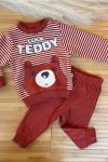 COOL TEDDY BASKILI 2 Lİ TAKIM  Kırmızı
