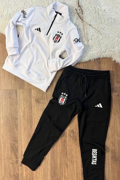 DALGIÇ B YARIM FERMUAR ÜST BEYAZ YENİ Beyaz Siyah