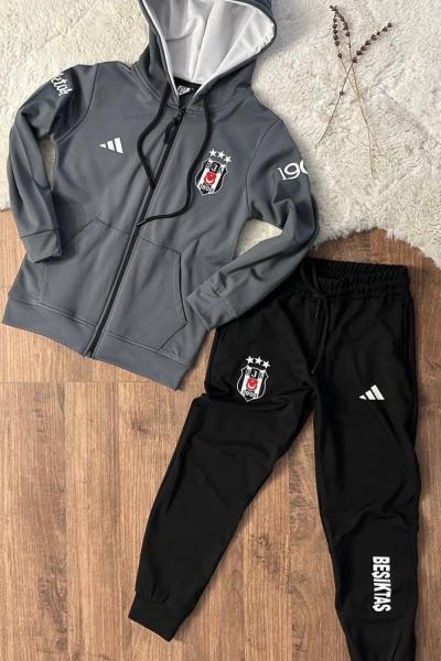 DALGIÇ B TAM FERMUAR GRİ EŞOFMAN TAKIMI YENİ Gri