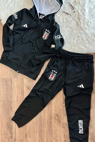 DALGIÇ B TAM FERMUAR SİYAH EŞOFMAN TAKIMI YENİ Siyah