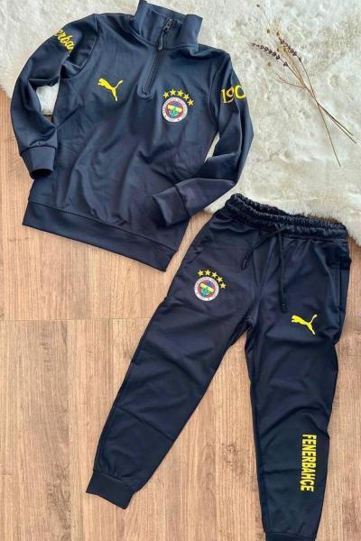 DALGIÇ F YARIM FERMUAR EŞOFMAN TAKIMI Lacivert