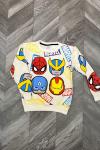 Dijital Baskılı Marvel Tek Sweat Bej