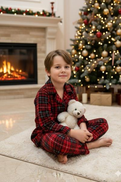 EKOSELİ SÜET UNİSEX PİJAMA TAKIMI Bordo