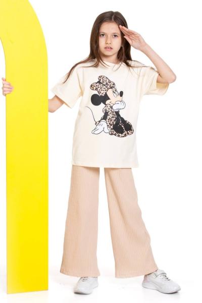 FİTİLLİ İSPANYOL PAÇA LEOPARLI MİNİE Lİ TAKIM  Bej