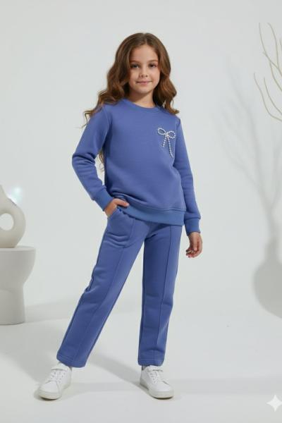 FİYONK İNCİLİ 3 İP ŞARDONLU KIZ TAKIM  Lila