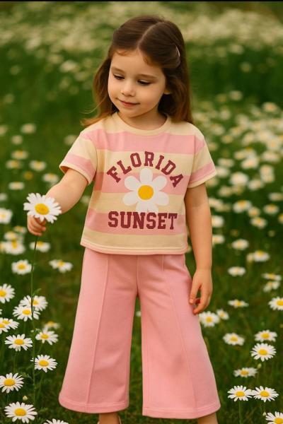 FLORİDA SUNSET ALT İSPANYOL TAKIM  Açık Pembe