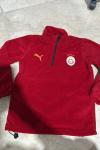 G BASKILI YARIM FERMUARLI POLAR SWEAT Kırmızı Haki