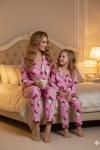 HELLO KİTTY ANNE SÜET PİJAMA TAKIMI  Pembe