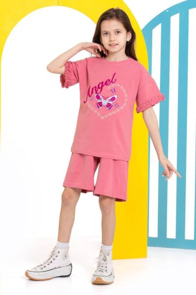 KALP ORTASI KELEBEK ANGEL ŞORTLU KIZ TAKIM  Gül