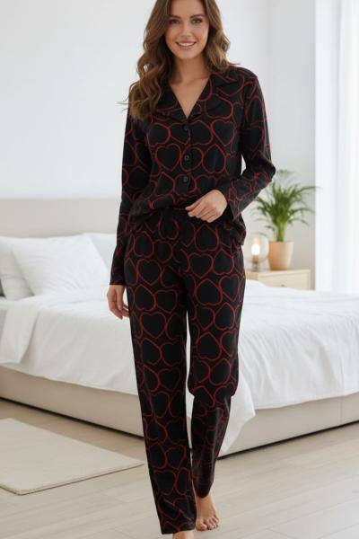 KALPLİ SÜET ANNE EŞOFMAN TAKIMI Siyah Bordo