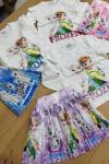 KARDAN ADAMLI FROZEN ETEKLİ KIZ TAKIM Pembe