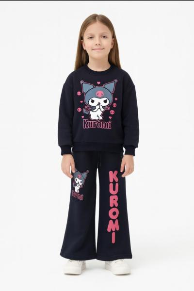 KUROMİ 3 İP ŞARDONLU KIZ TAKIM Lacivert