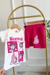 KUROMİ ALWAYS SMILEY ETEKLİ TAKIM Fuşya