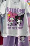 KUROMİ AND MY MELODİ KAPRİLİ KISAKOL TAKIM Fuşya