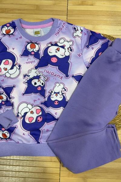 KUROMİ CREP TAYTLI TAKIM Mor