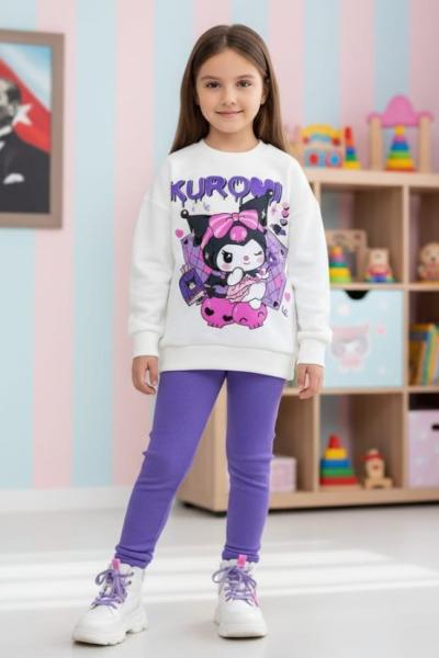 KUROMİ FİTİLLİ İKİ İP KIZ TAKIM Lila