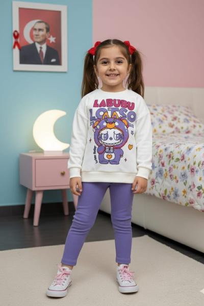 LABUBU LOTSO FİTİLLİ İKİ İP KIZ TAKIM Lila